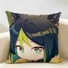 Tighnari Cute Genshin Impact Cushion Cover Natural Linen Organic Fabric DoubleSided Printing Room Sofa Decor Pillow Case