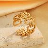 High-End Women's Fashion Stainless Steel Open Ring - Celebrity Style