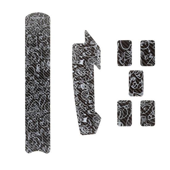 

1 комплект зносостійкої наклейки на трубку для велосипедного шнура Самоклеюча стильна наклейка на велосипедний ланцюг Рама велосипеда Захист від подряпин E