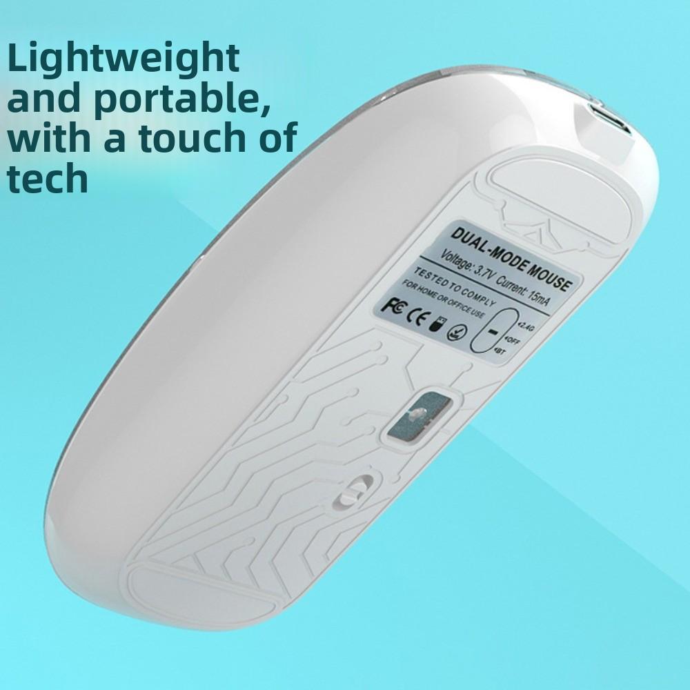 Transparent 2.4G Wireless Mouse Bluetooth Rechargeable Mouse Laptop Wireless Mouse PC