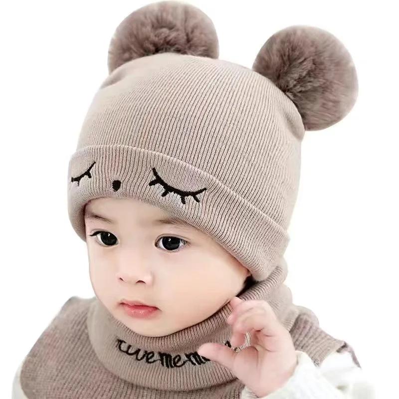 Winter Baby Strickmütze Warm Dehnbar Ohrenklappen Beanie Herbst Kleinkind Mütze Waschbar Weiche Mütze für Jungen Mädchen Geburtstagsgeschenk