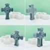 3D Virgins Candle Silicone Mold Cross Resins Molds DIY Aromatherapy Candle Making Gypsum Mold for Religious Enthusiasts