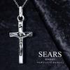 [Sears] Pendant Top, Men's & Women's, Sterling Silver 925, Cross Design, sp01-0003