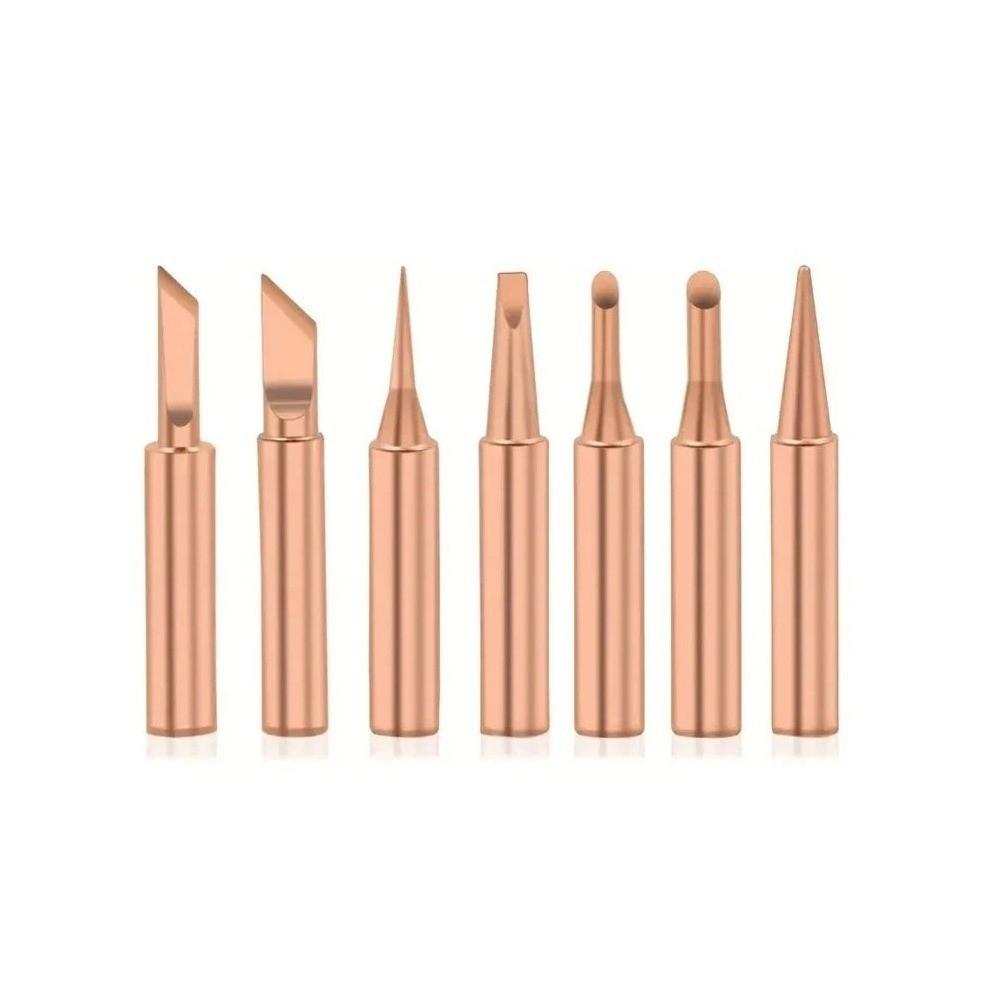 5 Pieces Set Soldering Irons Inside Hot Pure Copper Soldering Iron Head Set Electric Tip Soldering Iron Tip Electrical Work