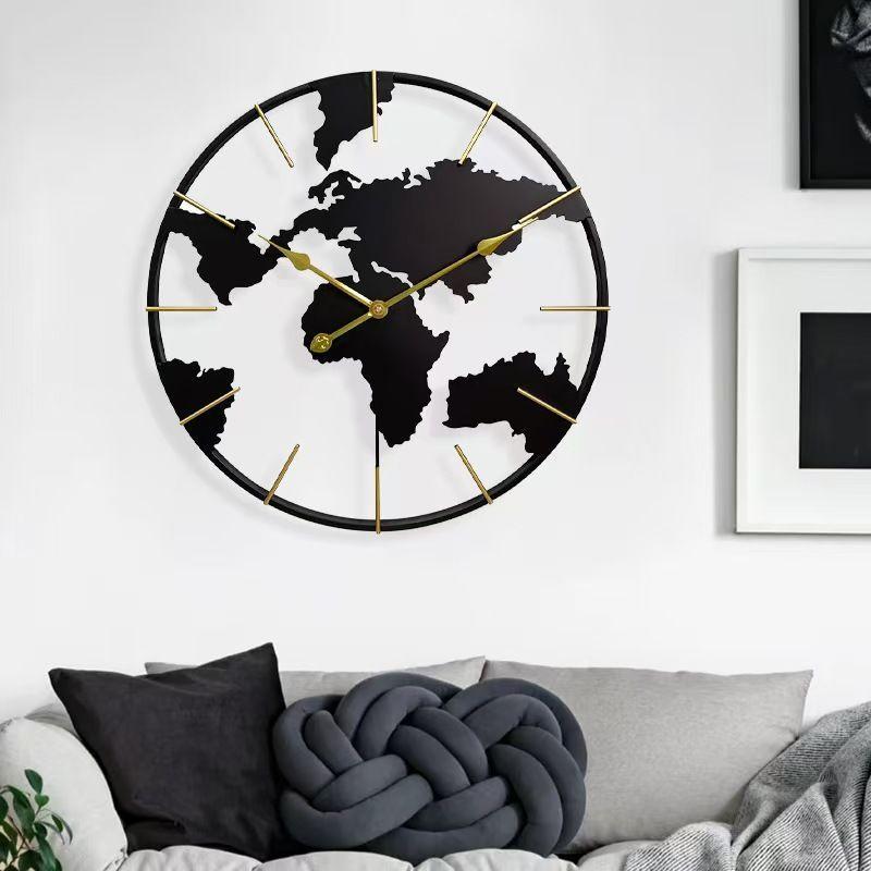 Wall Clock Home Decor Easy to Read Versatile Reliable Round Quiet Movement Analog Clock for Bar Kitchen Hotel Office Bathroom