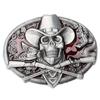 Skull Skeleton Belt Buckle Belt Diy Accessories Western Cowboy Style Smooth Belt Buckle Punk Rock Style K13