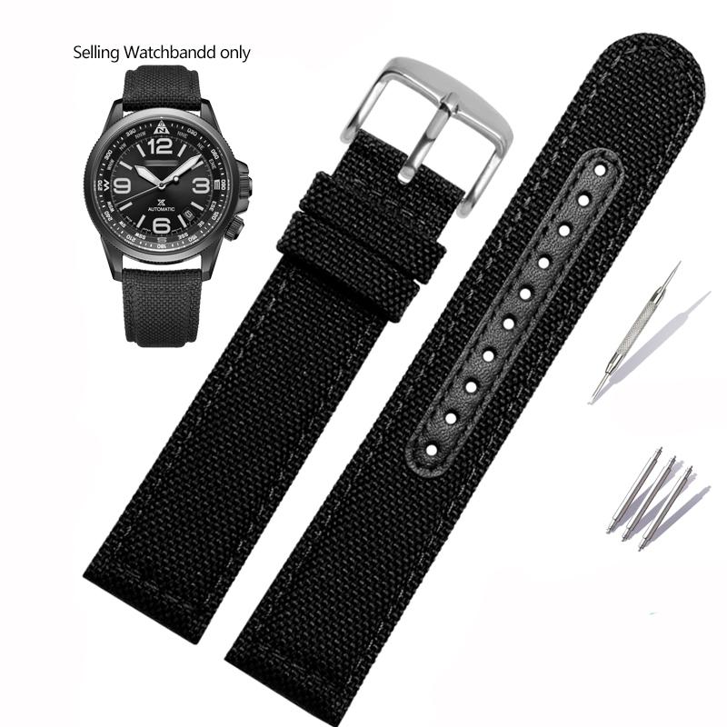 

21мм 22мм Нейлоновий Ремінець Для Годинника Seiko PROSPEX Ремінець Для Годинника Спорт На Відкритому Повітрі Водонепроникний SRPC31J1 Чоловіча Серія SSC295J1 Полотняний Браслет 22mm