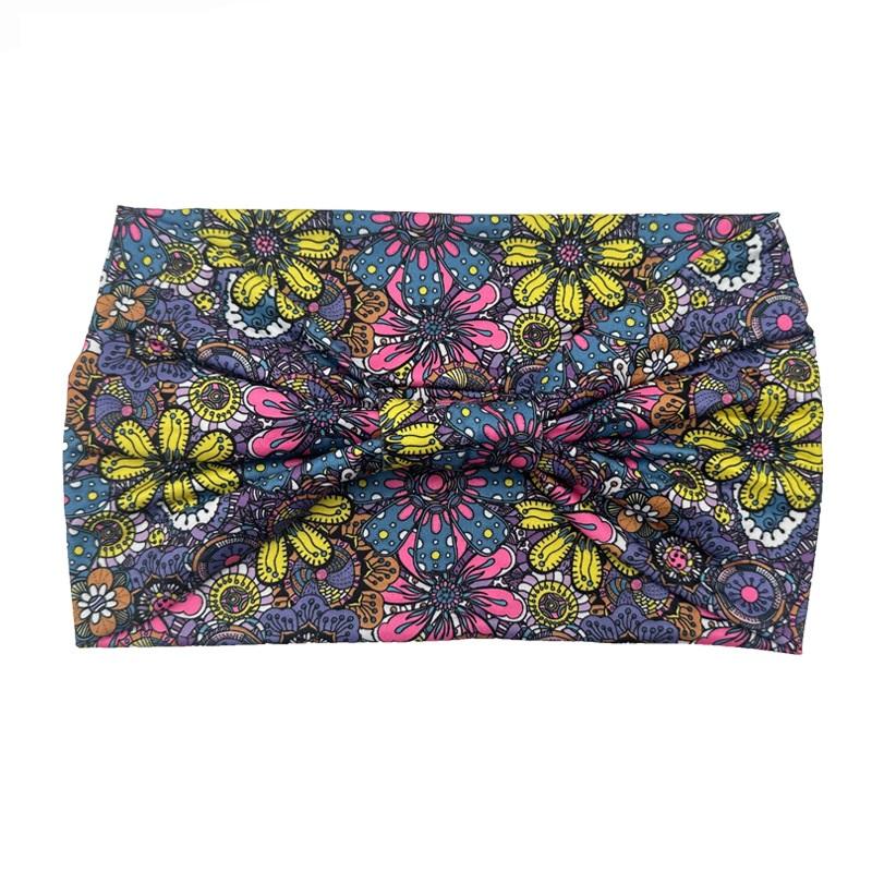

Bohemian Trendy Headband Flowers Yoga Rose End The Hairband Elasticity Printing Cute Women s Headbands for Girl Hair Accessories