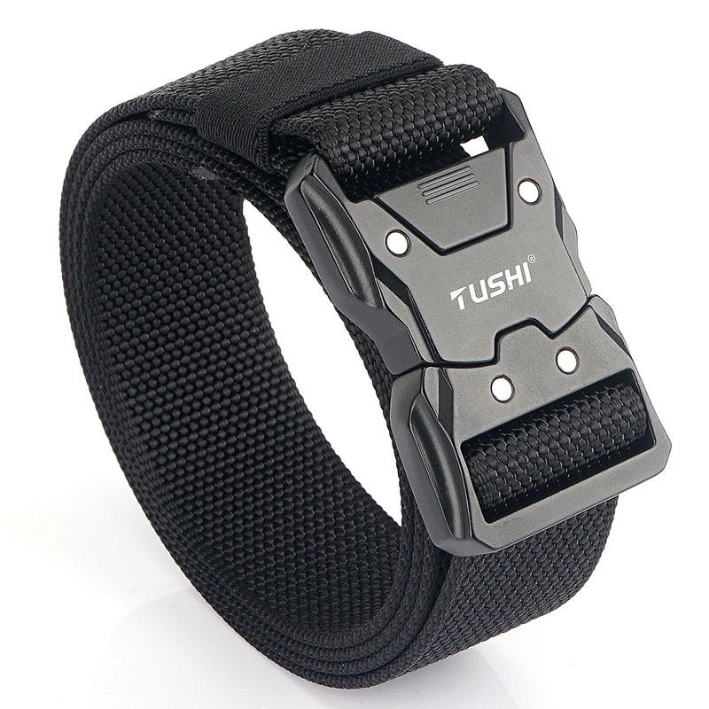 Men's Nylon Tactical Quick Release Belt - Casual & Outdoor Leather Workwear