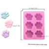 Puppy Cat Paw Silicone Mold Diy Candle Soap Aromatherapy Crafts Casting Fondant Chocolate Cake Decorating Baking Mold