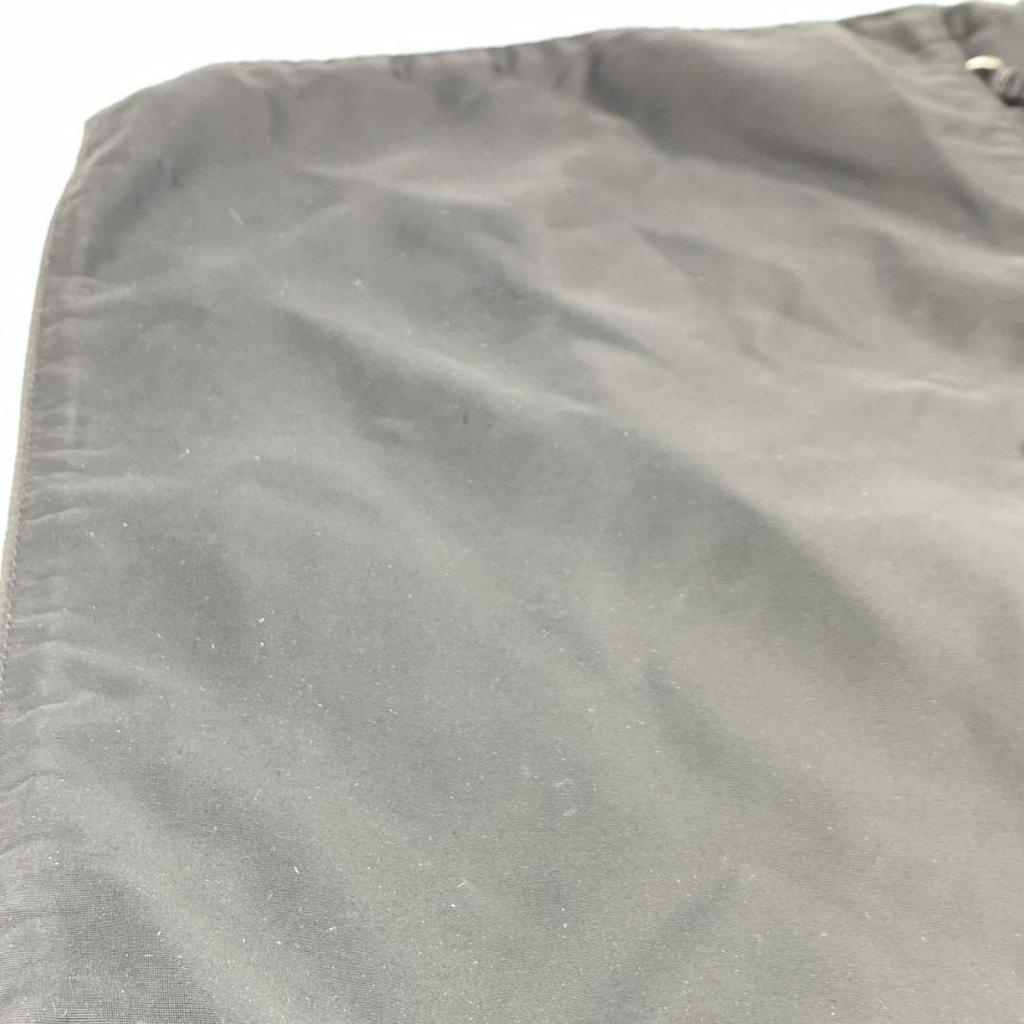 PRADA Tote Bag Handbag Business Tessuto Nylon Black Triangle Logo Plate Auth