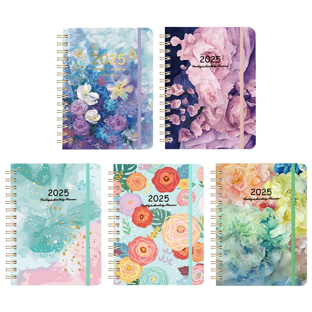 Agenda 2025 A5 Diary Planner Spiral Bound Weekly Planner Notebook with Monthly Tabs Monthly Planner for Office School