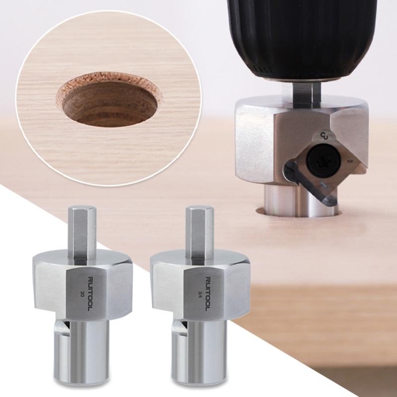 Benches Dog Hole Chamfer Reamer Tool Stainless Steel Dog Hole Chamfer Reamer for 19mm/20mm Dog Holes Polishing Finish