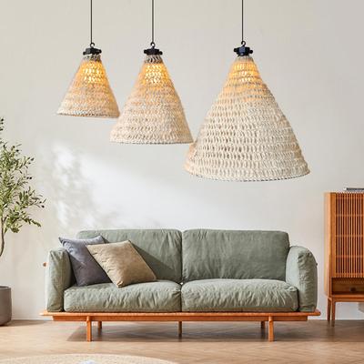 Bohemian Style Weave Jute Rope Lampshade Hanging Lamp Shade For Home Restaurant Pendant Light Cover Home Decorations
