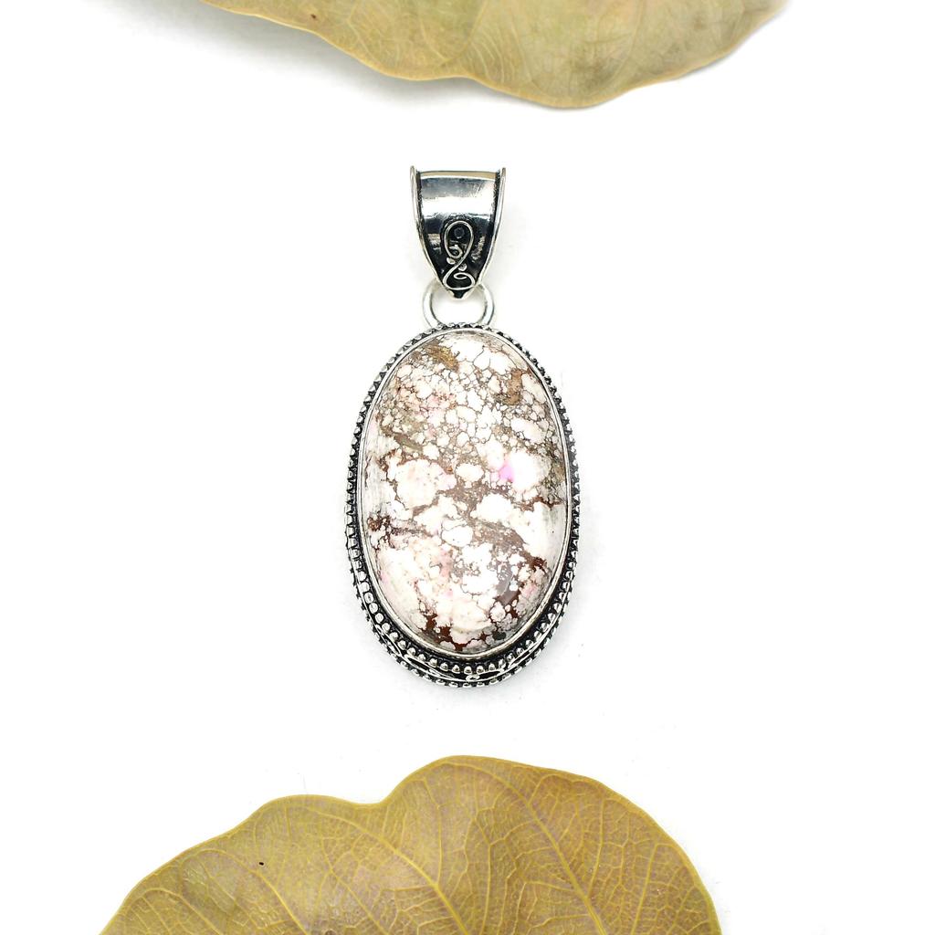 Wild Horse Gemstone Pendant: 925 Sterling Silver Handmade Pendant Necklace Jewelry