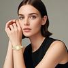 Sparkling Gold Diamond Cute and Stylish Roman Numeral Analog Display Waterproof Quartz Watch Gold Fashion Watch for Women Perfect Gift for Day Women's