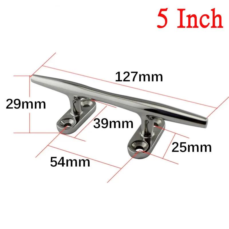 

1Pc Marine Polished Heavy Duty Boat Cleat Hollow Base Cleat Stainless Steel Boat Dock Rope Line Cleat 4/5/6/8/10/12 Inch