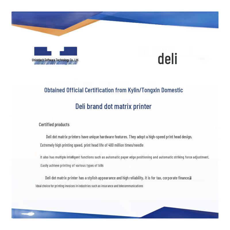 

Deli DE-730K Commercial 24-Pin Dot Matrix Printer CN plug (adapter included)