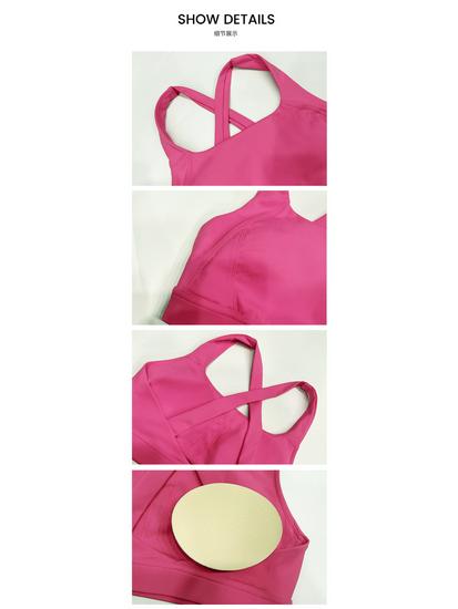 European & American Cloud-Feel High-Intensity Women's Sports Bra: Shockproof, High-Elastic Yoga Vest for Running & Outdoor Fitness