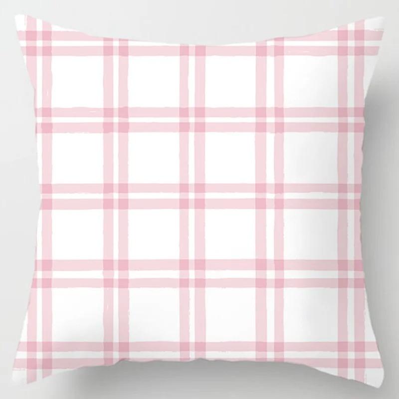 Pink Print Decorative Pillowcase Living Room Office Ornaments Home Pillowcase