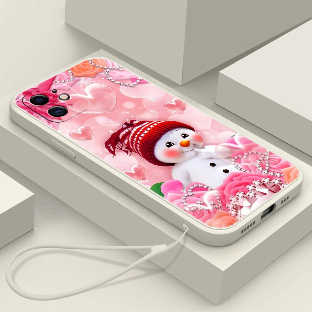 

Samsung Galaxy A24 A54 A23 для iPhone 11 12 13 14 15 Pro Max Xiaomi Redmi 13C Huawei Straight Edge Мягкий чехол для телефона A3 Merry Christmas Bear Deer art honor 50 SE слоновая кость