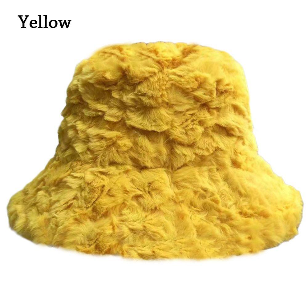 

Зимова Тепла М яка Повсякденна Кепка від Сонця Панама Капелюх Рибалки жовтий