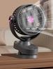 Silent USB Clip-on Desktop Fan with Light and Oscillation for Home and Dorm Use