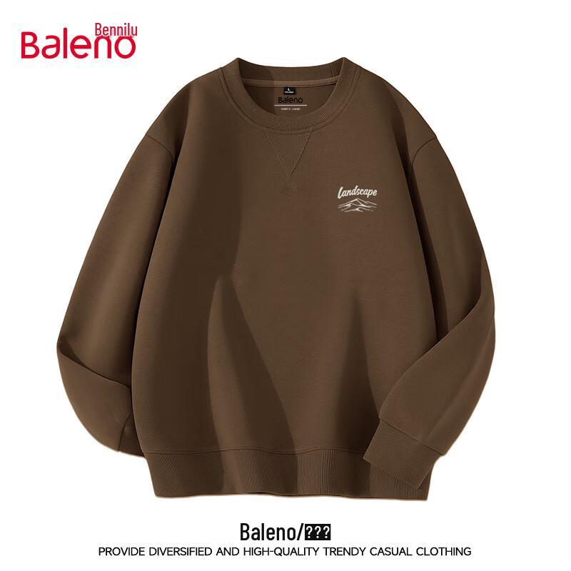 Baleno Men's 2025 Autumn Heavyweight Loose Round Neck Sweatshirt