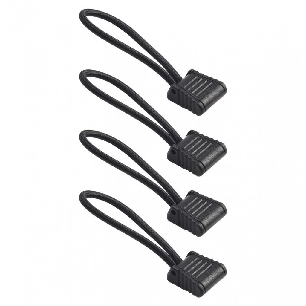Hose Clip Scuba Diving 4pcs 6.5cm Black Elastic Rope+plastic