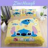 Conjunto de Cama de Desenho Animado 3D Luxuoso Stitch Anime com Capa de Edredom e Fronha