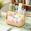 5-grid Large Capacity High Quality Plastic Desktop Organizer Storage Bucket Pen Holder Multifunctional Makeup Brush Holder
