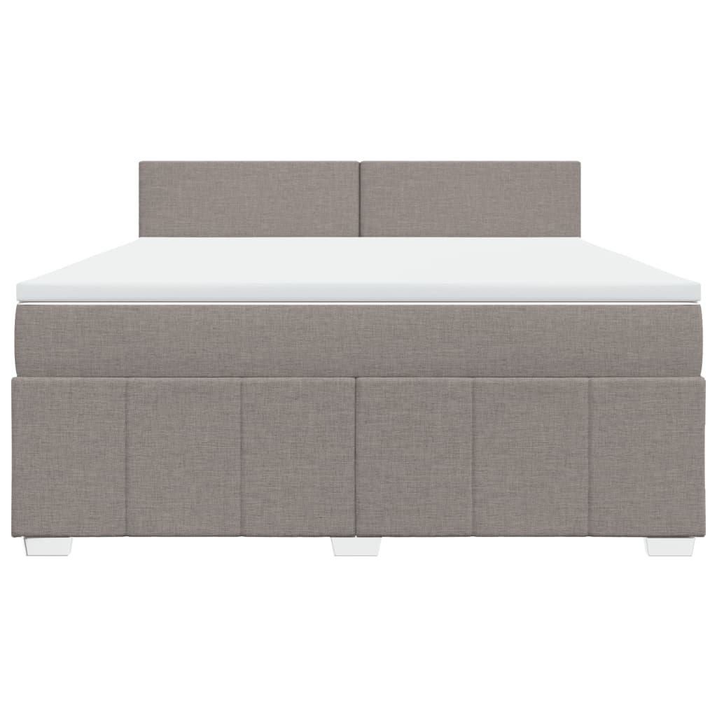 Vidaxl Kontinentalbett Mit Matratze, Taupe, Stoff, 180X200 Cm