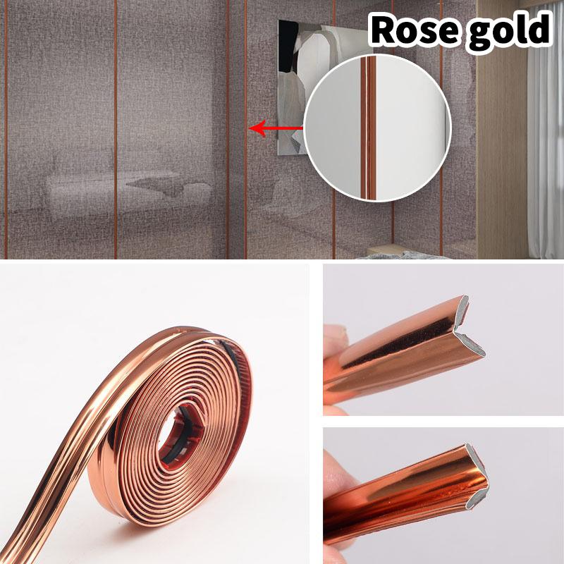 5 Rolls × 5M PVC Self-Adhesive Wall Corner Guard - Protective Trim Edge Molding for Walls, Windows, Tables, Countertops & Frames