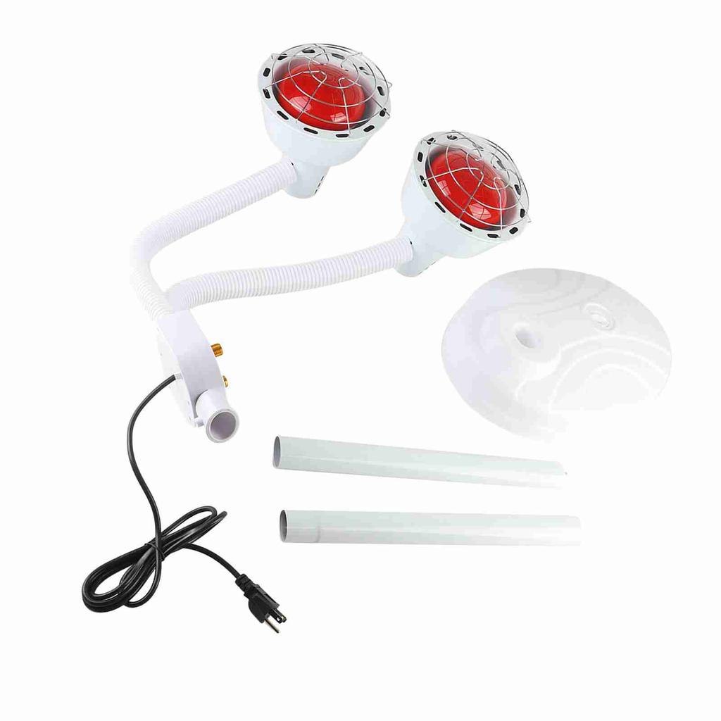 Double Head Adjustable Infrared Light Heating Therapy Floor Stand Beauty Treatment Lamp