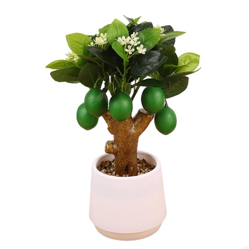 J0MC Artificial Simulation Fruit Branch Faux Miniature Fruit Stem Realistic Tree Branch Model for Office Desk Decors