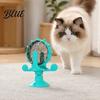 Cat Treat Toy Windmill Dispenser Interactive Rotating Food Dispenser Toy