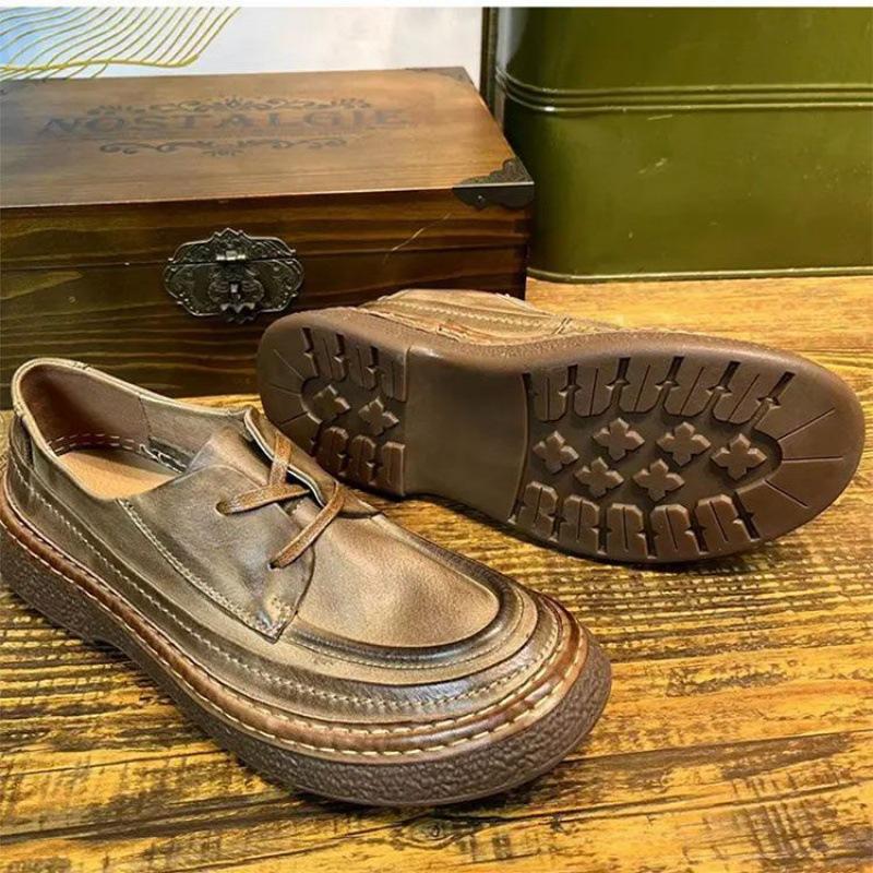 Британский стиль легкие роскошные высококачественные мужские туфли из кожи с одной педалью — фото 3