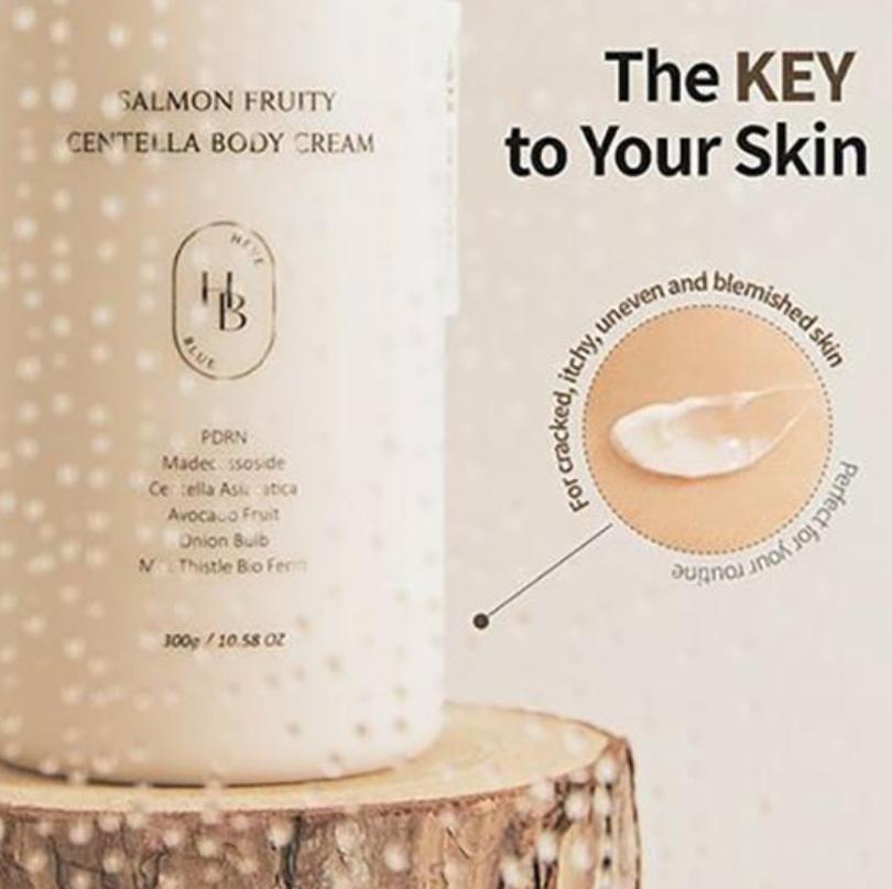 HEVE BLUE Lachs Fruchtig Centella Körpercreme 300ml