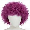 Capelli Ricci Ondulati Corti Colorati Resistenti al Calore Tifoso di Calcio Che Indossa Parrucche Halloween