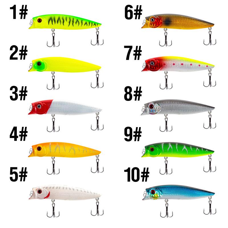 

10PCSSurface fishing with water ripple action9.5cm/12gLong-range lure bait, noise-making artificial bait for freshwater and salt 9.5cm 12g