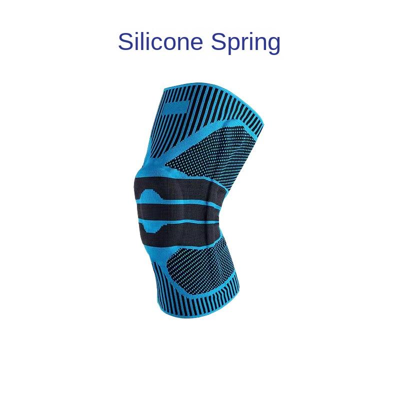 Single Sport Knitted Knee Pads Breathable Silicone Anti-slip Support for Mountaineering Basketball Fitness