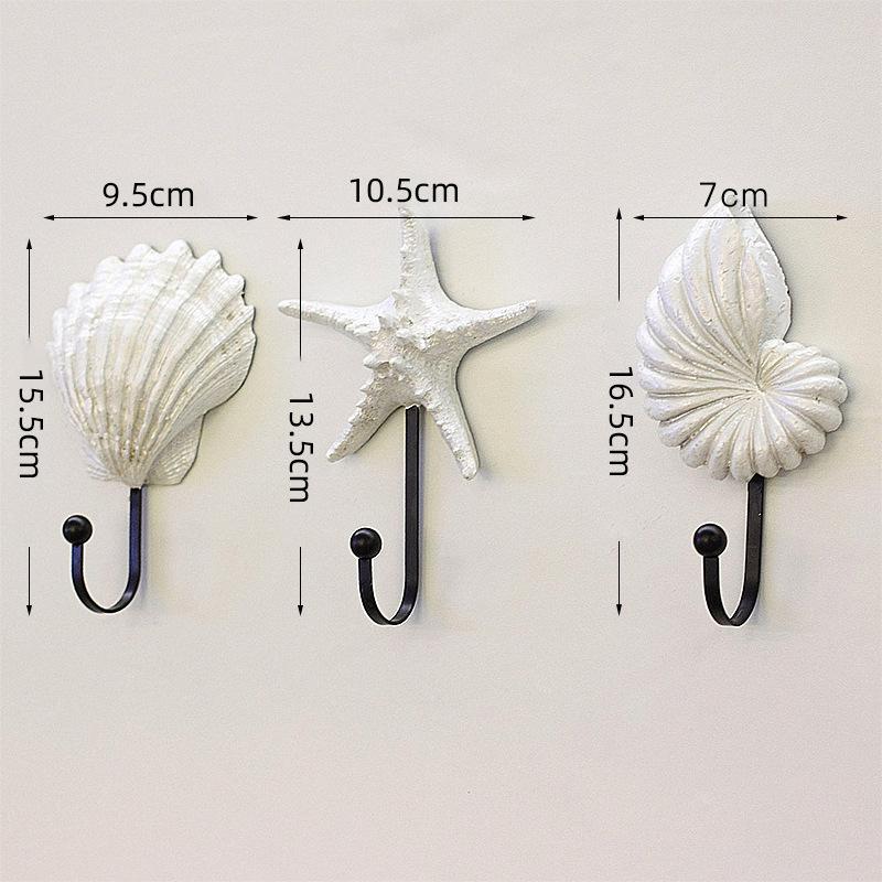 

Retro 3 Pcs/set Iron Art Ocean Hook Coat Hook Wall Hanging Utility Hooks Kitchen Living Room Bathroom Wall Decor Home Storage