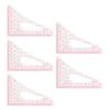 5Pcs Triangular Curve Rule Transparent High Accuracy Multifunction Pattern Sewing Rulers Set for