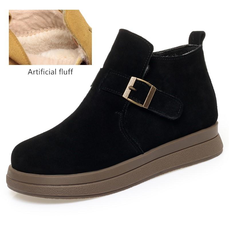 Fashion AIYUQI Women Winter Shoes Suede Genuine Leather 2025 New Flat Natural Wool Warm Shoes Women Anti-Slip Women Shoes
