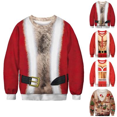 Weihnachten Lässiger Rundhals-Pullover Frühling Und Langarm