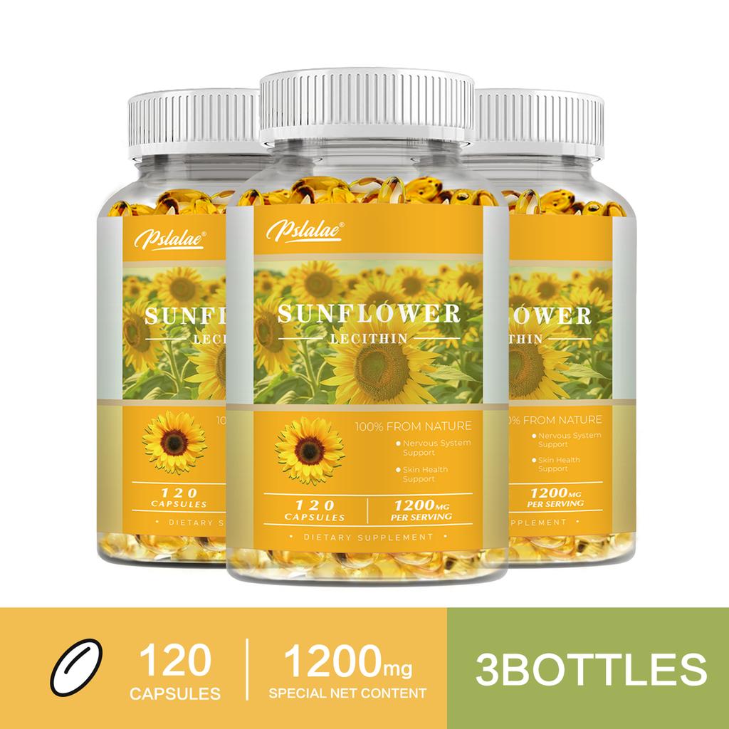 Sunflower extract capsules, each serving contains 1200 mg, a potent formula suitable for both men and women.