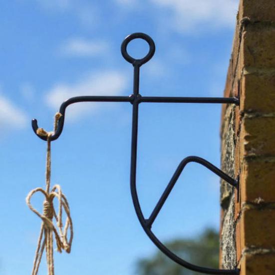 Stick Man Hanging Pendant Weather-Resistant Metal Plant Hanger Creative Shape Wall Hook for Indoor Outdoor Small Plants