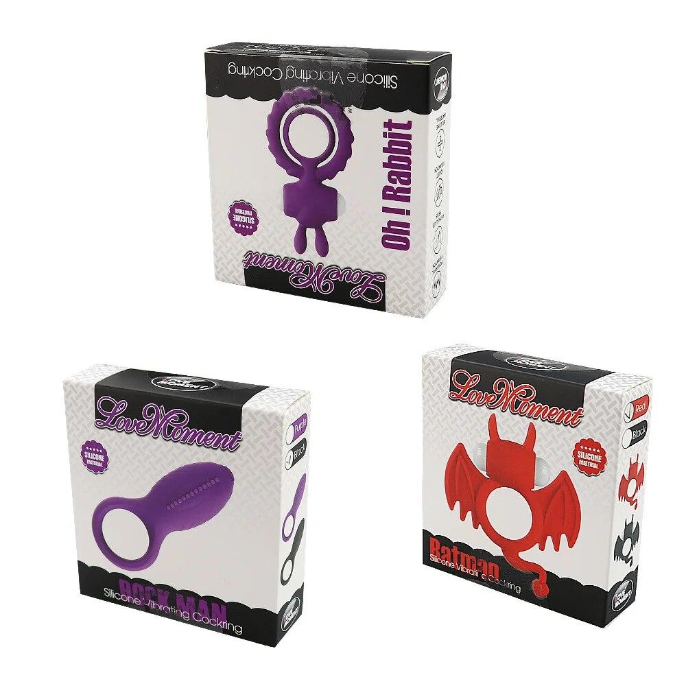 Unisex Double Vib Powerful Soft Silicone Dual Vibrating Cock Ring Penis Ring Double Rings for Couples Enhancing Harder Erection