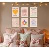 6Pcs Mental Health Wall Art Therapy Office Wall Decor Classroom Poster Motivational Pirational Quotes Pictures Boho Painting Positive Artwork Canvas