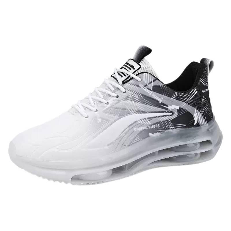 Autumn New Breathable Shock-absorbing Large-size Men's Shoes, Youth Running Shoes, Student Leather Surface Heightening Versatile Casual Running Shoes